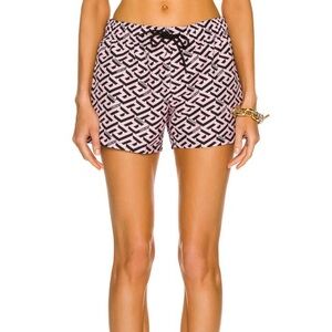 NWOT Versace Monogram Drawstring Shorts